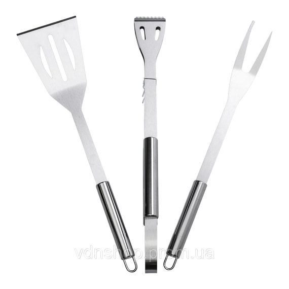 Набір аксесуарів для барбекю, мангала, гриля 3 предмети 40х10х5 см мангальне приладдя HP-20-71 | Зображення 2