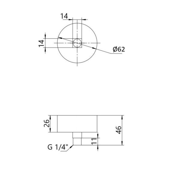 Манометр із гліцерином Thermo Alliance Forte 4 бари, 1/4"Н, нижнє під'єднання TAF170G4B | Зображення 1