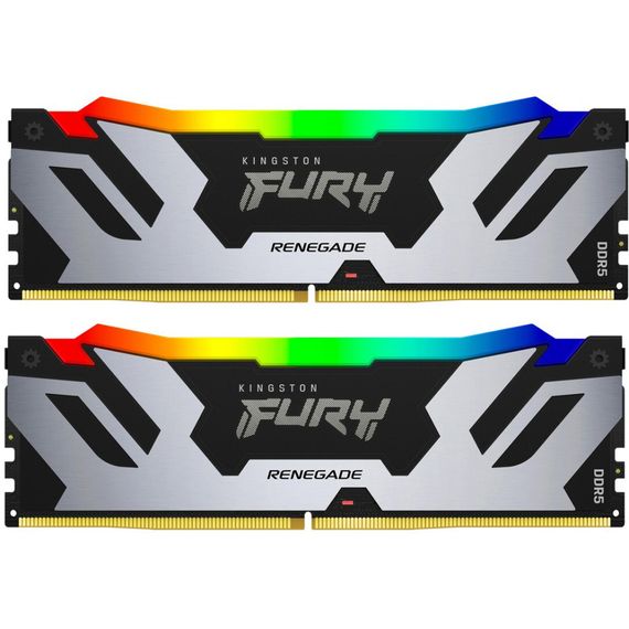 Модуль пам&#039;яті для комп&#039;ютера DDR5 96GB (2x48GB) 6400 MHz Renegade RGB XMP Kingston Fury (ex.HyperX) (KF564C32RSAK2-96)