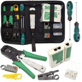 Набор инструментов для обжима и тестирования сетевых кабелей RJ45/RJ11