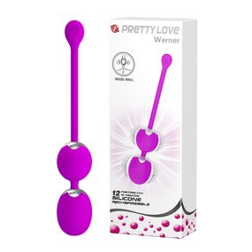Вагінальні кульки з вібрацією Pretty Love Werner, фіолетові Sex Aura