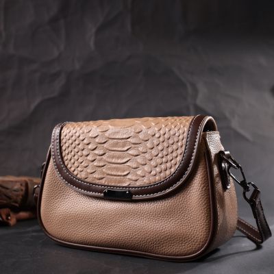Сумка Vintage З натуральної шкіри Бежева (22373) | Зображення 2