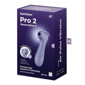 Кліторальний стимулятор - Satisfyer Pro 2 Generation 3 With Liquid Air Lilac Bluetooth/(App)