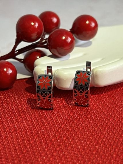 Серебряный комплект с эмалью Artsriblo арт.А46 | Зображення 1