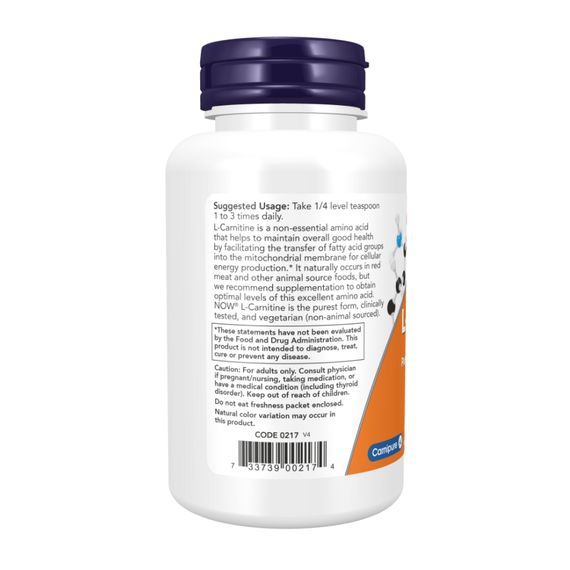 L-карнітин Now Foods L-Carnitine Pure Powder - 85g | Зображення 2