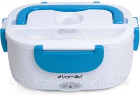 Ланч-бокс Kamille Snack 450мл + 650мл с подогревом (220V), голубой KM-2130B