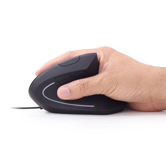 Оптична мишка Gembird MUS-ERGO-01, USB интерфейс, чорний колір | Зображення 4