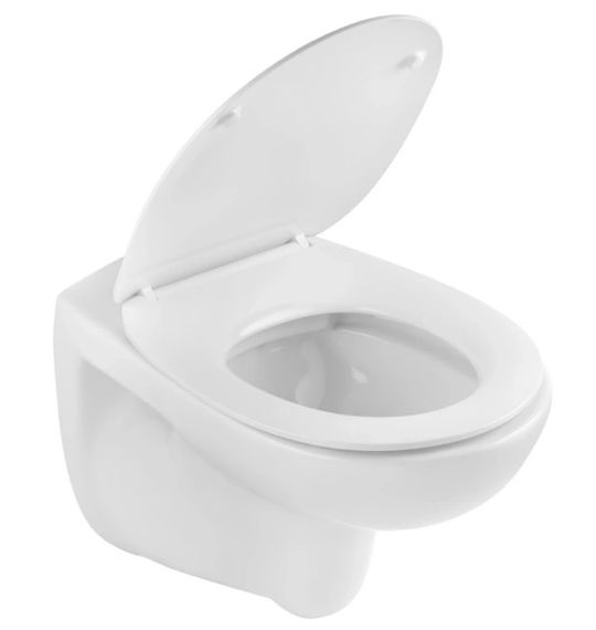 Унітаз підвісний безобідковий Kroner Oker WHI533536 RIMLESS з сидінням (KO533536WHIR) (CV033120) | Зображення 2