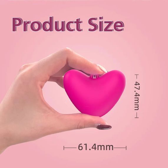 Мини-вибратор клиторальный Every Night Toys Eileen сердце, светло-розовый, 10 режимов вибрации sexstyle | Зображення 4
