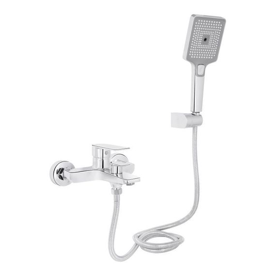 Смеситель для ванны Qtap Aries (с душевым гарнитуром) QTARI259CRM45559 Chrome