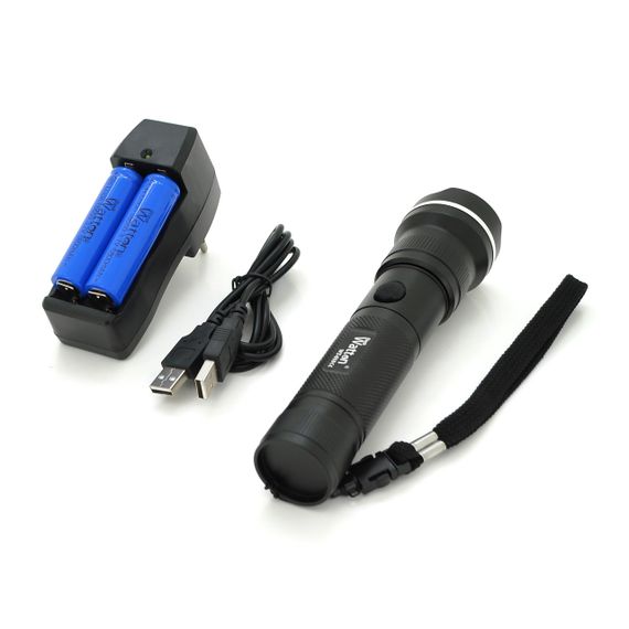 Фонарь ручной Watton WT-010.1LED CREE Q5.3W, 5 режима, ZOOM, 18650/3200mah, IP40 | Зображення 1