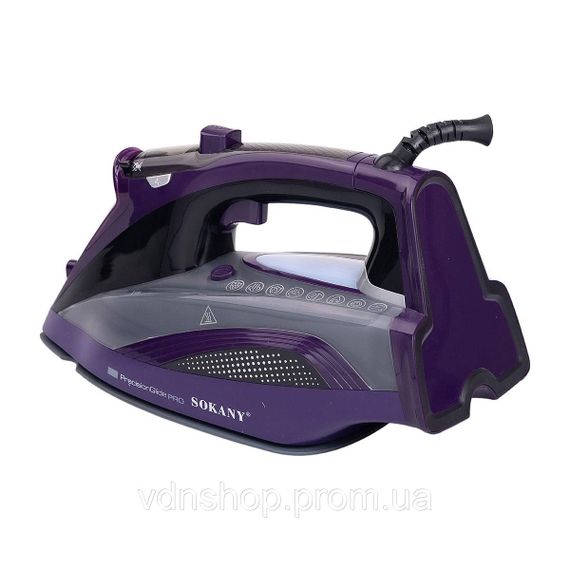 Утюг с паром ручной с автоотключением профессиональный для одежды 2400 Вт Sokany SK-11031 | Зображення 1