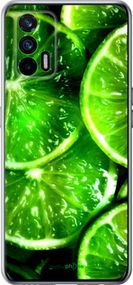 Чохол на Realme GT 5G Зелені часточки лимона "852u-3338-2448"