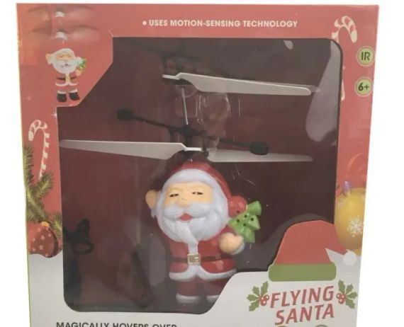 Літаюча іграшка Flying Santa літаючий Дід Мороз Cанта Клаус | Зображення 2