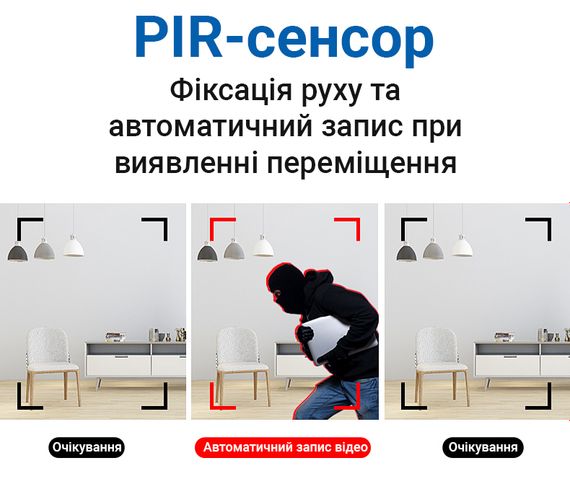 Мини камера видеонаблюдения с датчиком движения MD31, до 120 дней работы, с ночным видением, 1080P (7788) | Зображення 7