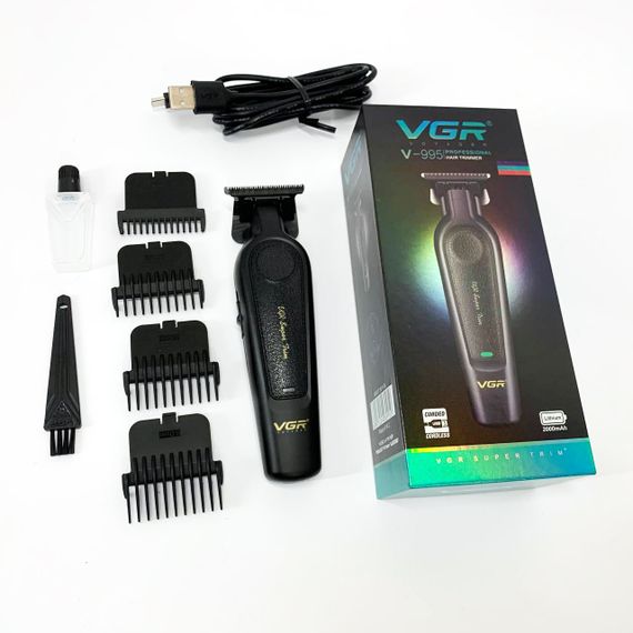 Акумуляторна машинка для стрижки VGR V-995 + 4 насадки, 2000 мАг, USB | Зображення 6