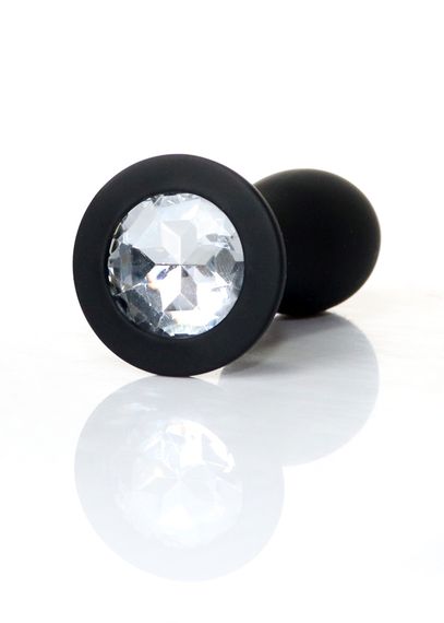 Анальна пробка Boss Series Jewellery Plug Clear, силіконова, M | Зображення 5