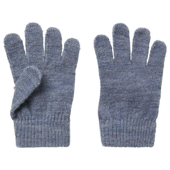 Дитячі демісезонні в'язані рукавички для хлопчиків Name It One Size 2-6р Сірі (25091723)