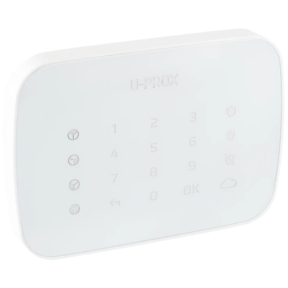 U-Prox Keypad G4 White Бездротова сенсорна клавіатура для чотирьох груп - Управління охороною | Зображення 1