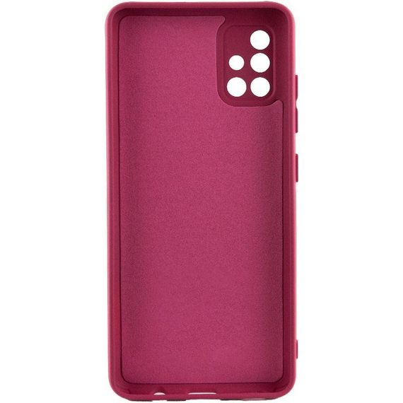 Чохол TPU GETMAN Liquid Silk Full Camera для Samsung Galaxy A51 Бордовий / Marsala | Зображення 1