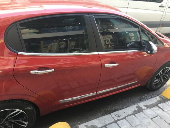 Молдинг стекол (4 шт, нерж) для Peugeot 208 2012-2019 гг | Зображення 1
