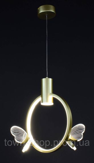 Люстра потолочная LED C1201-2-k Золото 45-100х23х33 см. | Зображення 4