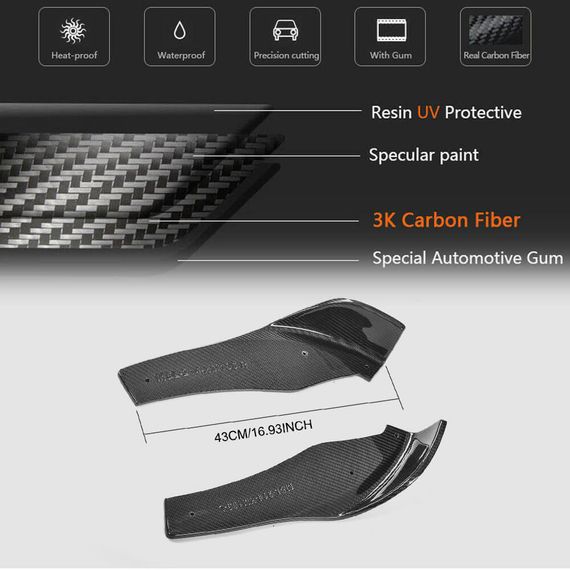Накладки на передній бампер Flap V1 (для F82/F83, Карбон) для BMW 4 серія F-32 2012-2020 рр | Зображення 5