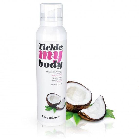 Масажна піна Love To Love TICKLE MY BODY COCONUT (150 мл) зволожуюча | Зображення 4
