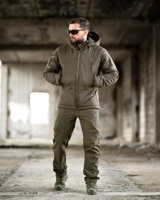 Зимовий тактичний костюм Softshell комплект військовий теплий одяг для зими тактичний одяг для полювання