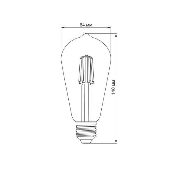 Світлодіодна лампа TITANUM  Filament ST64 6W E27 2200K бронза | Зображення 2