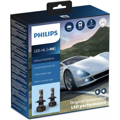 Автолампа Philips LED H4 11342U91Х2 12/24V Ultinon Pro9100 +350 (74244) | Зображення 4