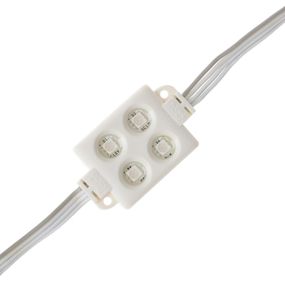 Цветной LED модуль на магните 220V 0.96W SMD 5050 RGB IP65 (BY-015/4)
