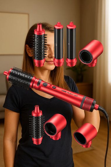 Фен-стайлер VGR V-475 Red, 5 в 1, професійний, 1400 Вт (46278-V-475_2307)