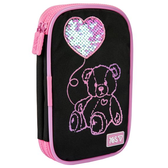 Пенал м'який із LED YES PH-35 Pink Bear 533777 4х16х24 см | Зображення 1