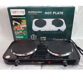 Электрическая плита дисковая плита Rainberg RB-999 электроплита 2400Вт Black IN-17