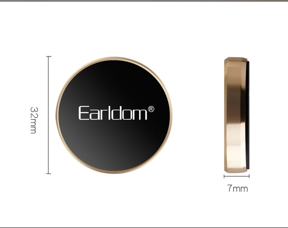Магнитный держатель для телефона EARLDOM с липучкой для любых поверхностей в авто Черный (sv2189) | Зображення 8