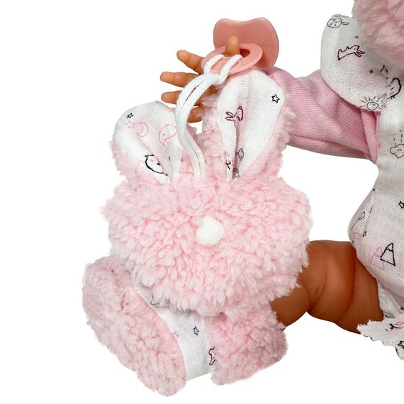 Іспанська Вінил Cиліконова Лялька Реборн Новонароджене Немовля Дівчинка 3D Розпис Nines d'Onil Reborn 45 см | Зображення 4