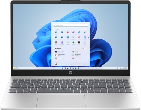 HP 15-fc0294ua 15.6" FHD IPS, 300n/Ryzen 5-5625U (4.3)/8Gb/SSD512Gb/Radeon/DOS/Сріблястий