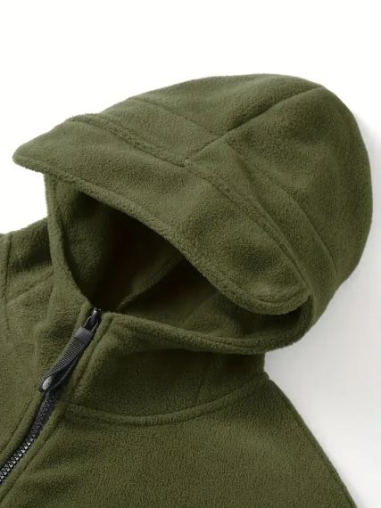 Тактична флісова кофта чоловіча з капюшоном Olive Green Розмір L | Зображення 4