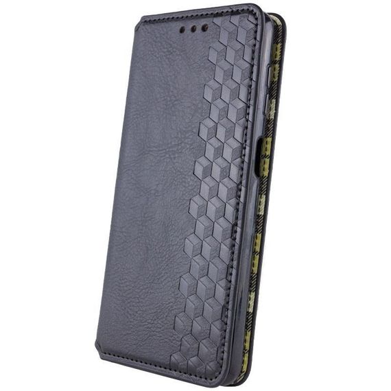 Шкіряний чохол-книжка GETMAN Cubic (PU) для Motorola Moto G56 5G Чорний | Зображення 1