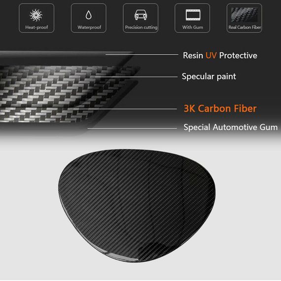Накладка на лючок бензобака Карбон для Subaru BRZ 2021- гг | Зображення 3