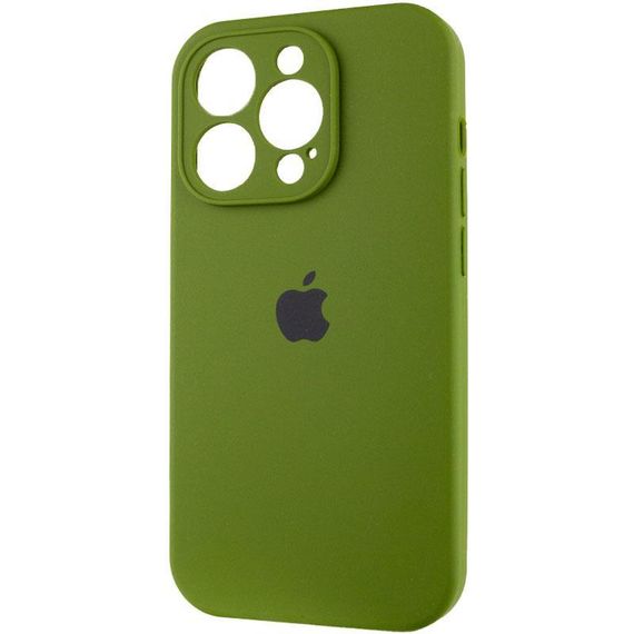 Чохол Silicone Case Full Camera Protective (AA) для Apple iPhone 15 Pro Max (6.7") Зелений / Dark Olive | Зображення 2