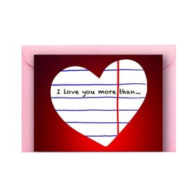 Открытка с конвертом Сердце СS-GС-001