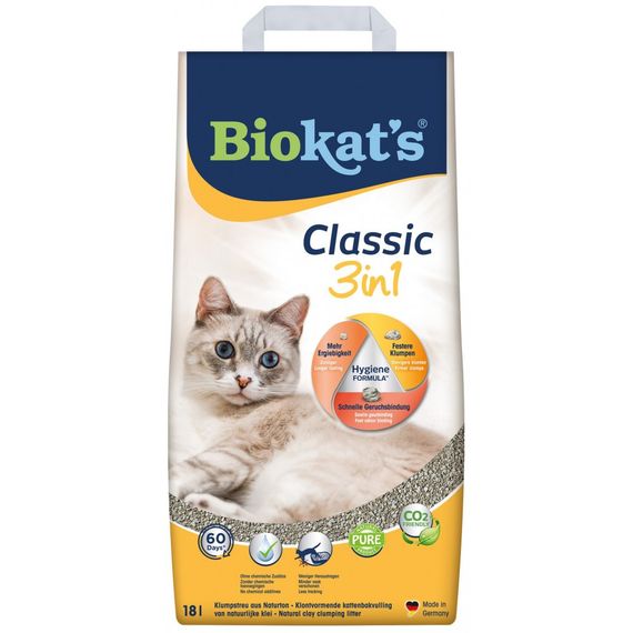 Наповнювач Biokats для котячого туалету Classic 3in1 бентонітовий 0,1–5 мм 18 л | Зображення 2