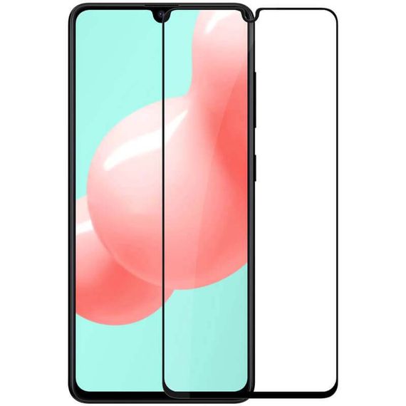 Захисне скло 3D для Samsung Galaxy A41 чорне (повна проклейка на весь екран)