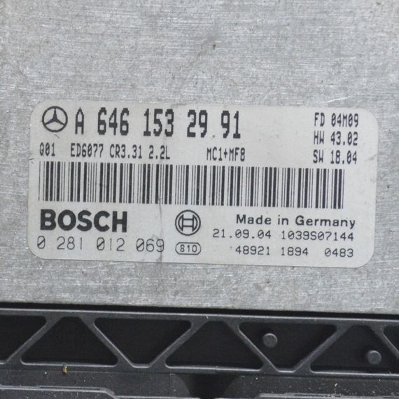Блок управління двигуном Mercedes Vito W639 2.2 CDI комп'ютер Мерседес Віто 639 A6461532991 0281012069 | Зображення 1