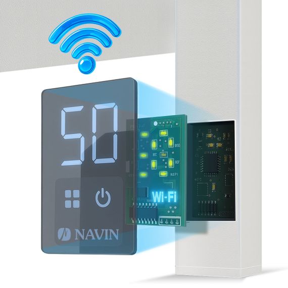 Рушникосушка Navin Класик Квадро 500х1200 Sensor з Wi-Fi, ліва, біла | Зображення 3