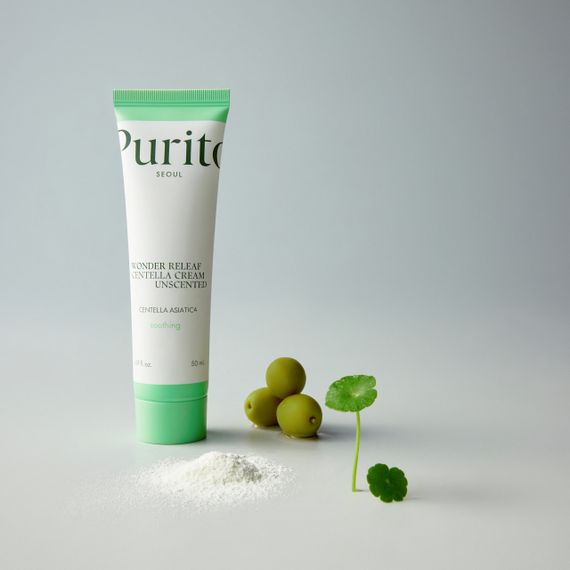 Крем для чутливої шкіри з центеллою без ефірних олій Purito Seoul Wonder Releaf Centella Cream Unscented (50 ml) | Зображення 1