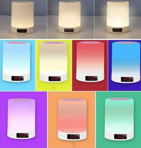 Світильник нічник сервісний акумуляторний S66+ з блютузом колонкою, скоба, FM-радіо, будильник, TF-card, AUX | Зображення 1