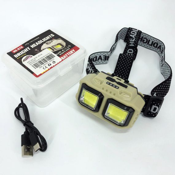 Ліхтар налобний акумуляторний Bailong XG-616 HX-816 2COB(white+red)вологозахист | Зображення 3